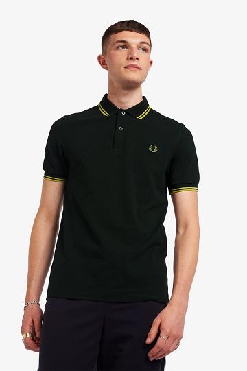 Green Fred Perry M3600 Men's Polo Shirts | PH 1409AHKP